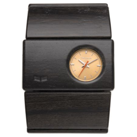 Vestal Rosewood Ebony & Gold Watch
