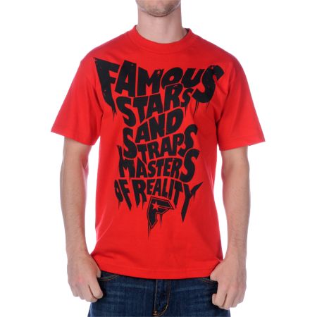 Famous Stars & Straps Masters of Reality Red Tee Shirt