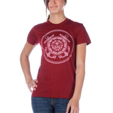 Obey Navy Basic Red Tee Shirt