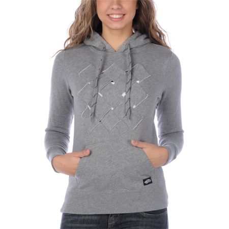 Vans Girls Crossed Out Grey Pullover