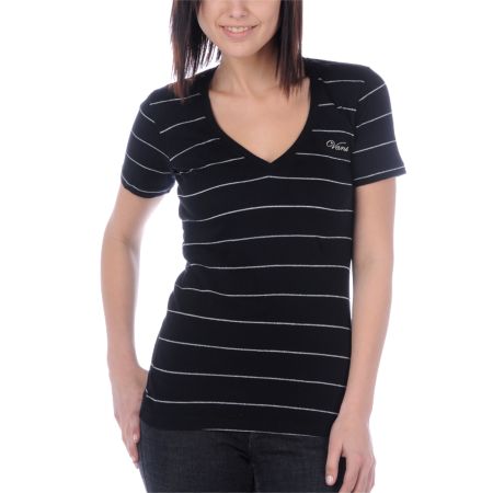 Vans Between The Lines Black Tee Shirt