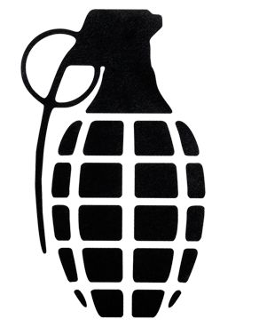 Grenade Solid Black Sticker