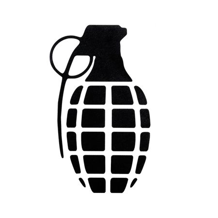Grenade Solid Black Sticker