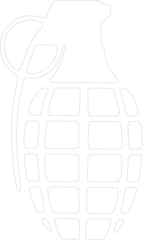 Grenade Solid White Sticker