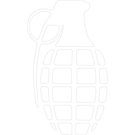 Grenade Solid White Sticker