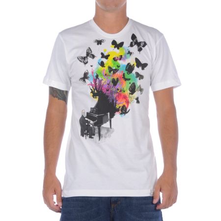 Imaginary Foundation Butterfly White Tee Shirt
