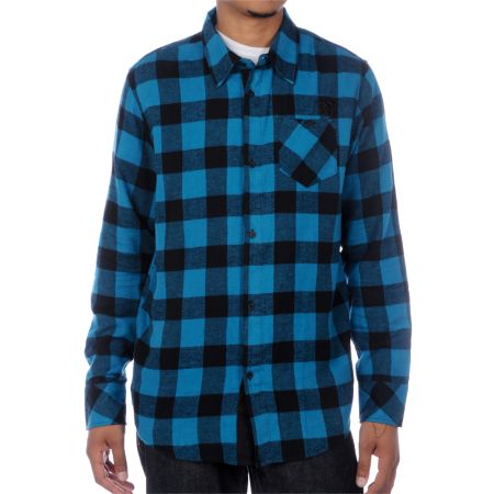 DC Shoes Zeek Black & Blue Flannel