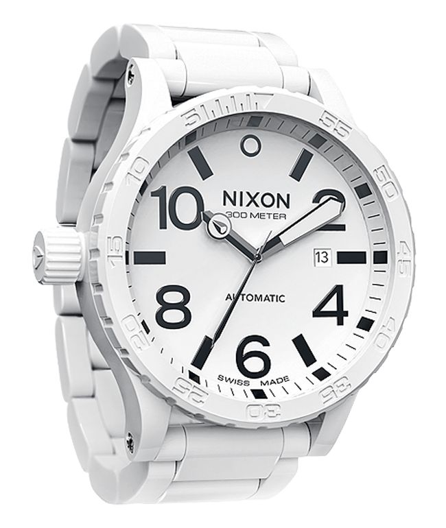 Nixon Ceramic 51-30 White Analog Watch