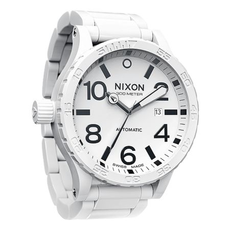 Nixon Ceramic 51-30 White Analog Watch