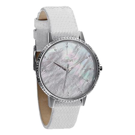 Nixon Kensington Crystal & Snake Leather Watch