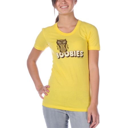 Keep A Breast Foundation Owl Yellow Tee Shirt
