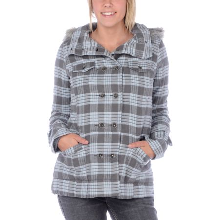 Hurley Girls Winchester Blue Plaid Jacket