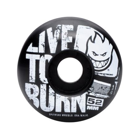 Spitfire Striker Black & White 52mm Skateboard Wheels