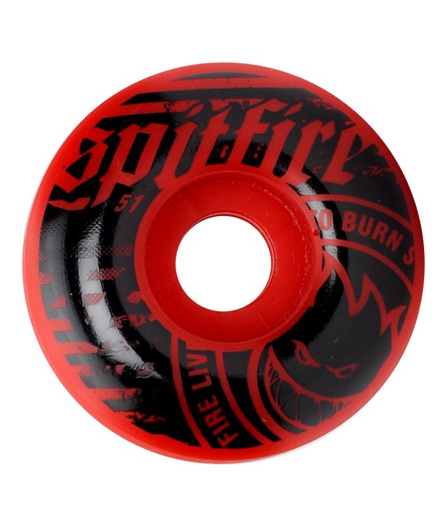 Spitfire Emblem Red & Black 51mm Skateboard Wheels