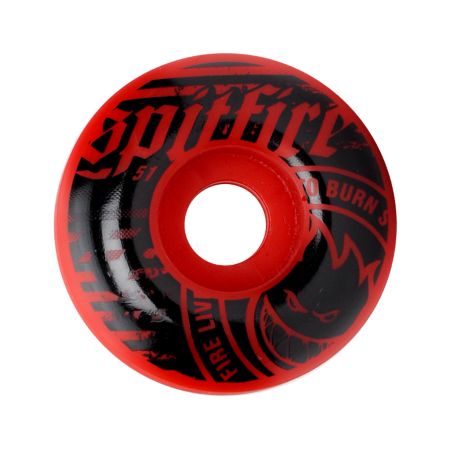 Spitfire Emblem Red & Black 51mm Skateboard Wheels