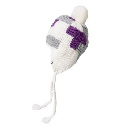 Empyre Checkered Past Earflap White Beanie