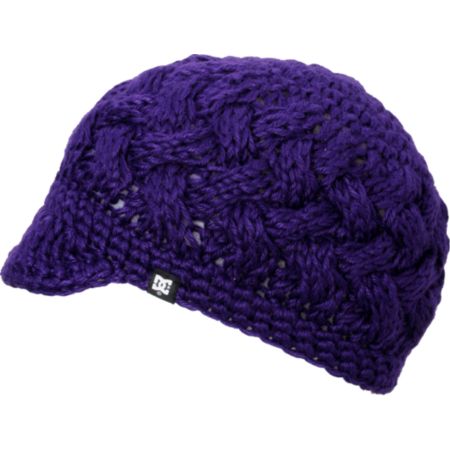 DC Girls Squishy Visor Purple Beanie