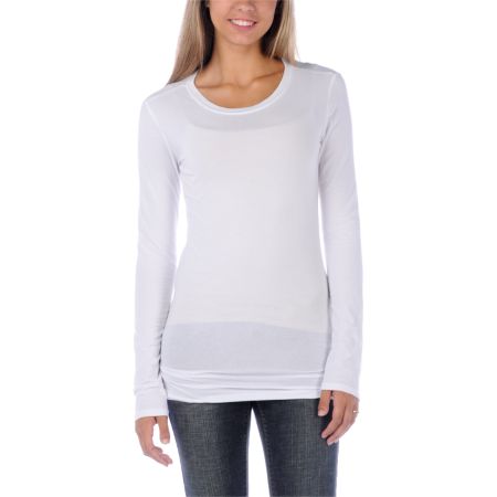 Zine Girls Long Sleeve White Shirt