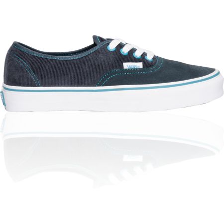 Vans Girls Authentic Grey & Blue Corduroy Shoe