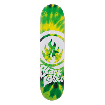 Black Label Trip Flame Green Skateboard Deck