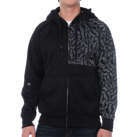 Electric Stickers Black Sherpa Hoodie