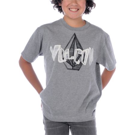 Volcom Boys Tilt O Whirl Grey Tee Shirt
