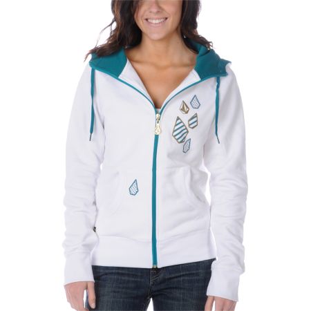 Volcom Girls Chisel White Tech Fleece
