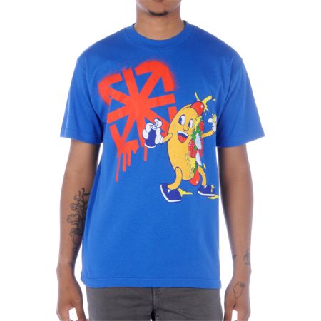 The Seventh Letter Hot Dog Pose Blue Tee Shirt