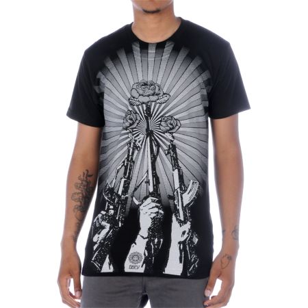 Obey Tons Of Guns Black Tee Shirt