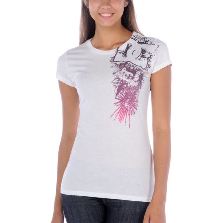 DC Girls Botanical White Tee Shirt