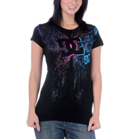 DC Girls Another Flight Black Tee Shirt