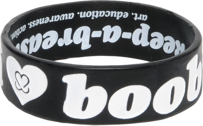 Keep A Breast Black I Love Boobies Bracelet