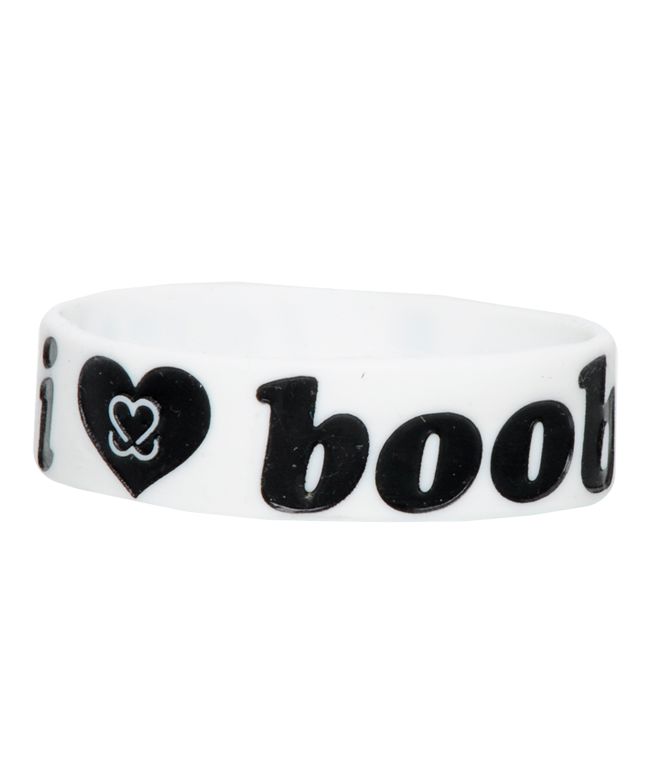 Keep A Breast White I Love Boobies Bracelet