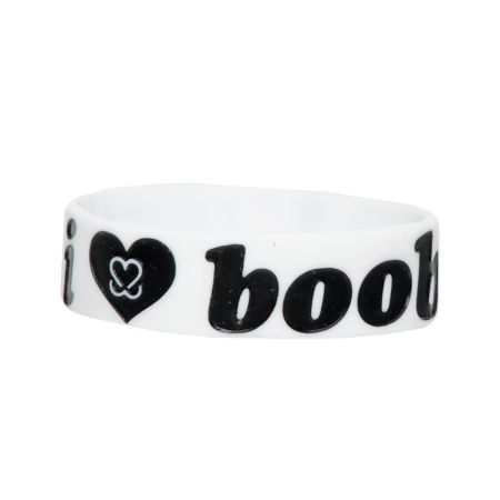 Keep A Breast White I Love Boobies Bracelet