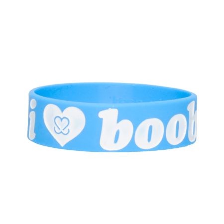 Keep A Breast Blue I Love Boobies Bracelet