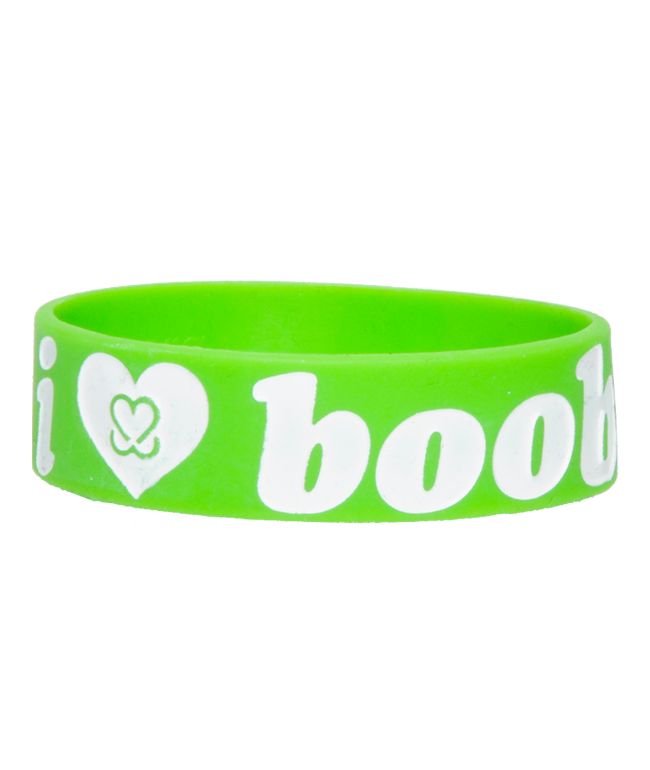 Keep A Breast Green I Love Boobies Bracelet