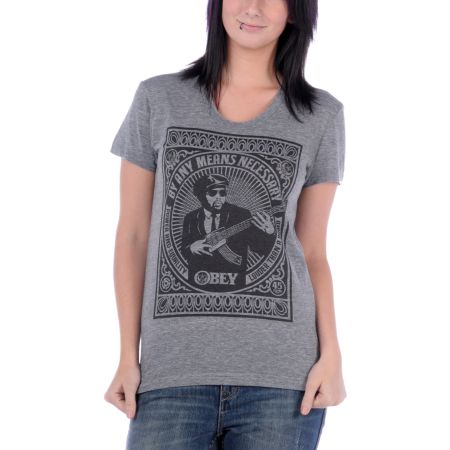 Obey By Any Means Necessary Track Tee Shirt