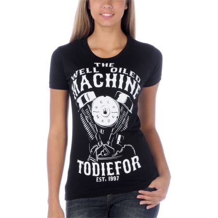 To Die For Well Oiled Machine Black Tee Shirt