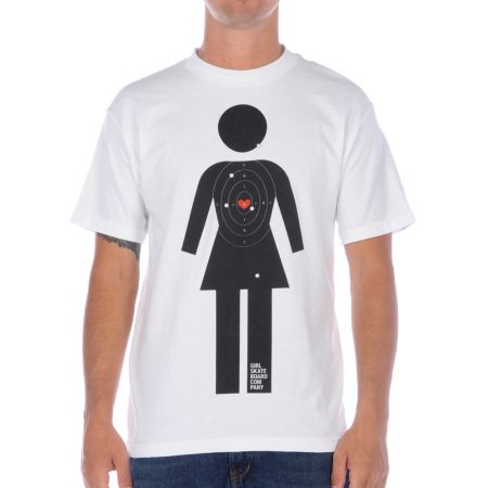 Girl Target Practice White Tee Shirt