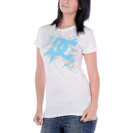 DC Girls Bolt White Tee Shirt