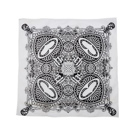 SRH Skull Corner White Bandana