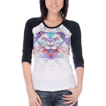 Empyre Girl Cybercat Baseball Tee Shirt