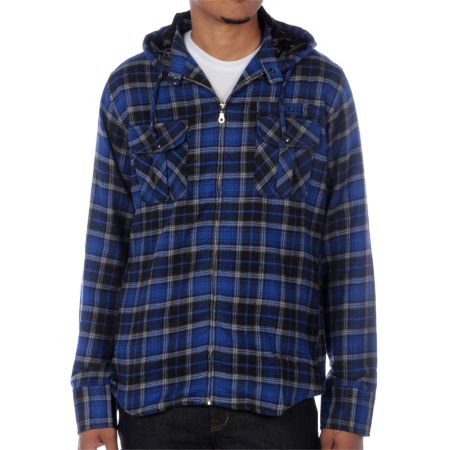 Ezekiel Collin Blue Hooded Flannel
