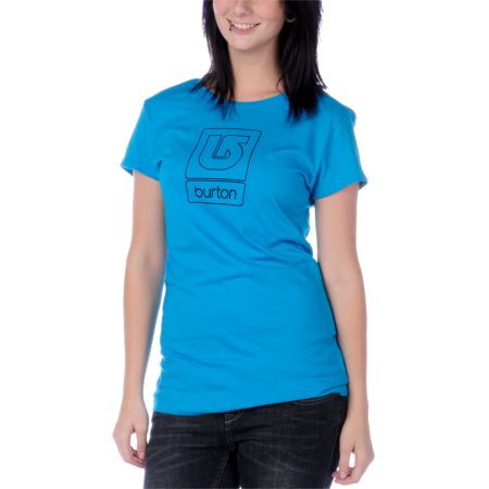 Burton Vert Line Turquoise Tee Shirt