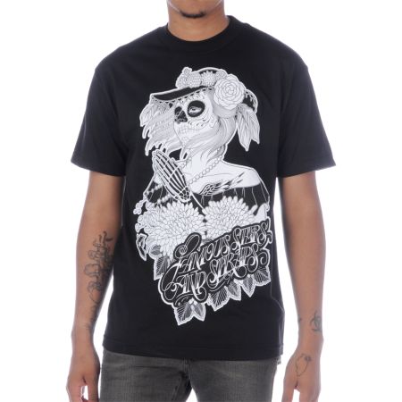 Famous Stars & Straps Catrina Man Black Tee Shirt