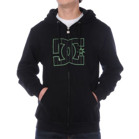 DC Shoes Checked Black & Green Hoodie