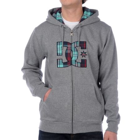 DC Shoes Plaidsicle Grey Hoodie