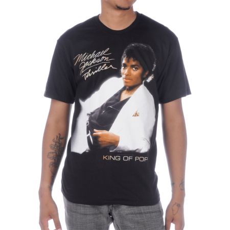 Bravado MJ Thriller Cover Black Tee Shirt