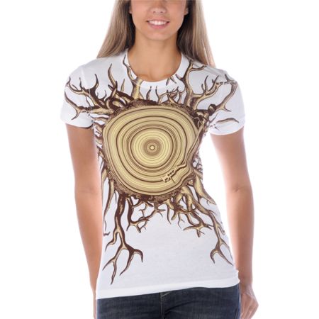 Imaginary Foundation Naturalismo Girls White  Tee Shirt