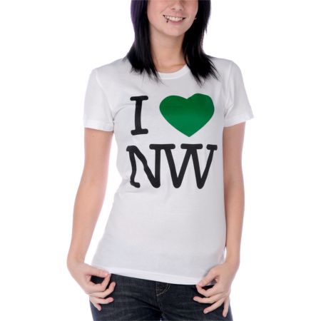 Casual Industrees I Heart NW White Tee Shirt